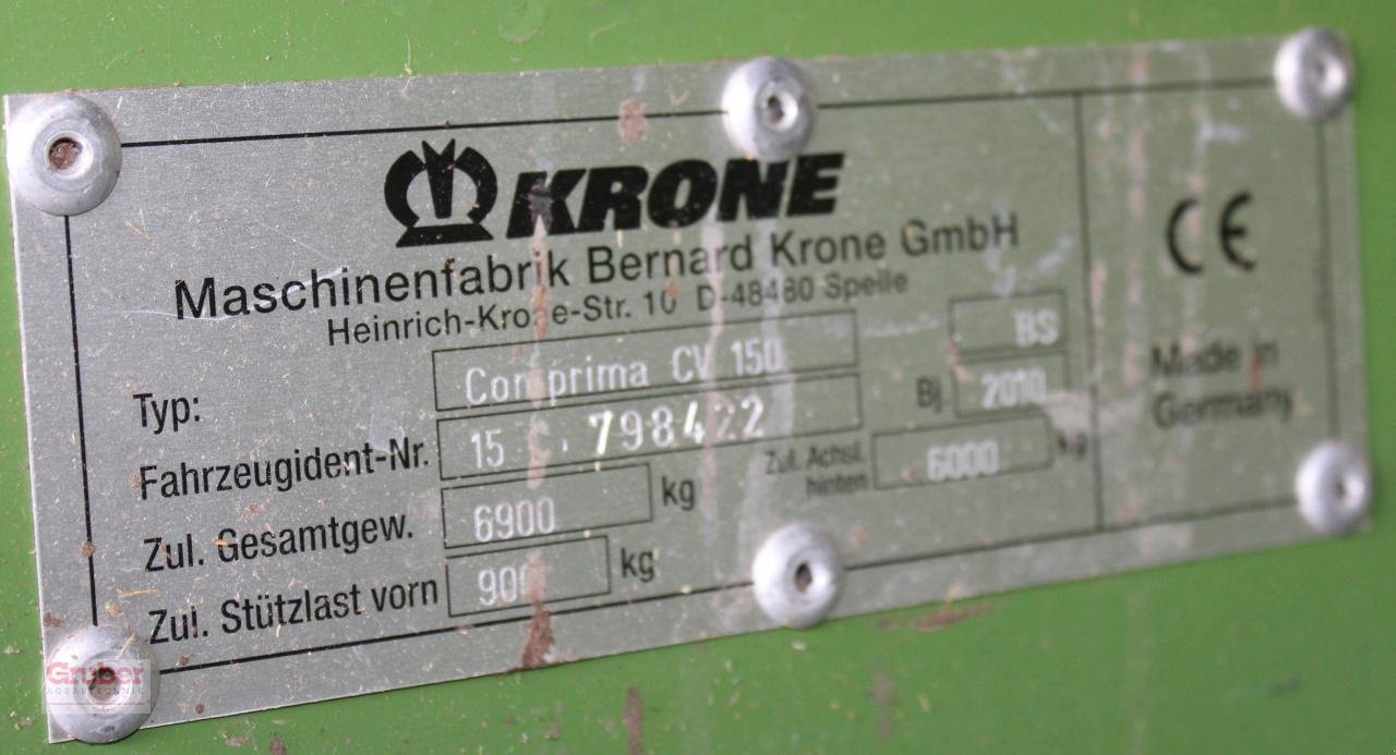 Rundballenpresse tipa Krone Comprima CV 150 XC, Gebrauchtmaschine u Leipzig OT Engelsdorf (Slika 4)